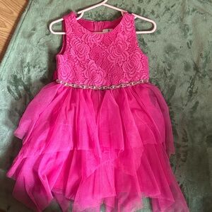 Rare Editions Pink Lace Dress